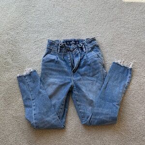 Hollister Light Blue Frayed Hem Women's Jeans